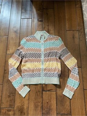 Missoni Mare Zip Up Long Sleeve Cover Up Size 42